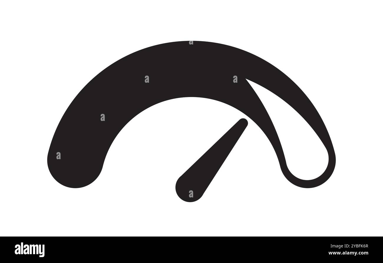 Segnale indicatore di velocità. Tachimetro e cruscotto. Misuratore di credito. Misurazione e controllo. Scarica e carica. Modello e layout. Vettore lineare Illustrazione Vettoriale