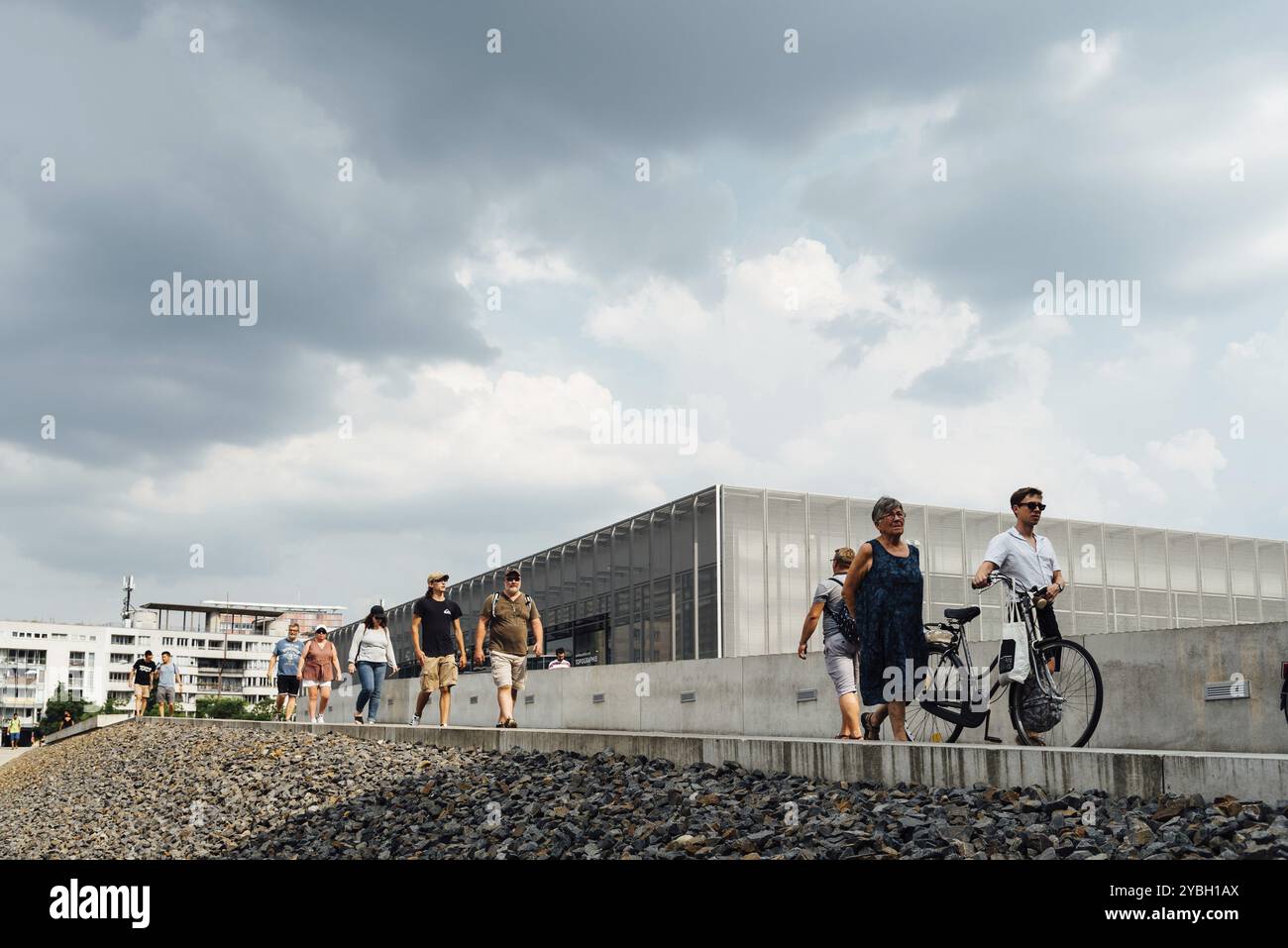 Berlino, Germania, 29 luglio 2019: Topographie Des Terrors, Topography of Terror. Si tratta di un museo di storia e di un centro di documentazione situato sul sito Foto Stock