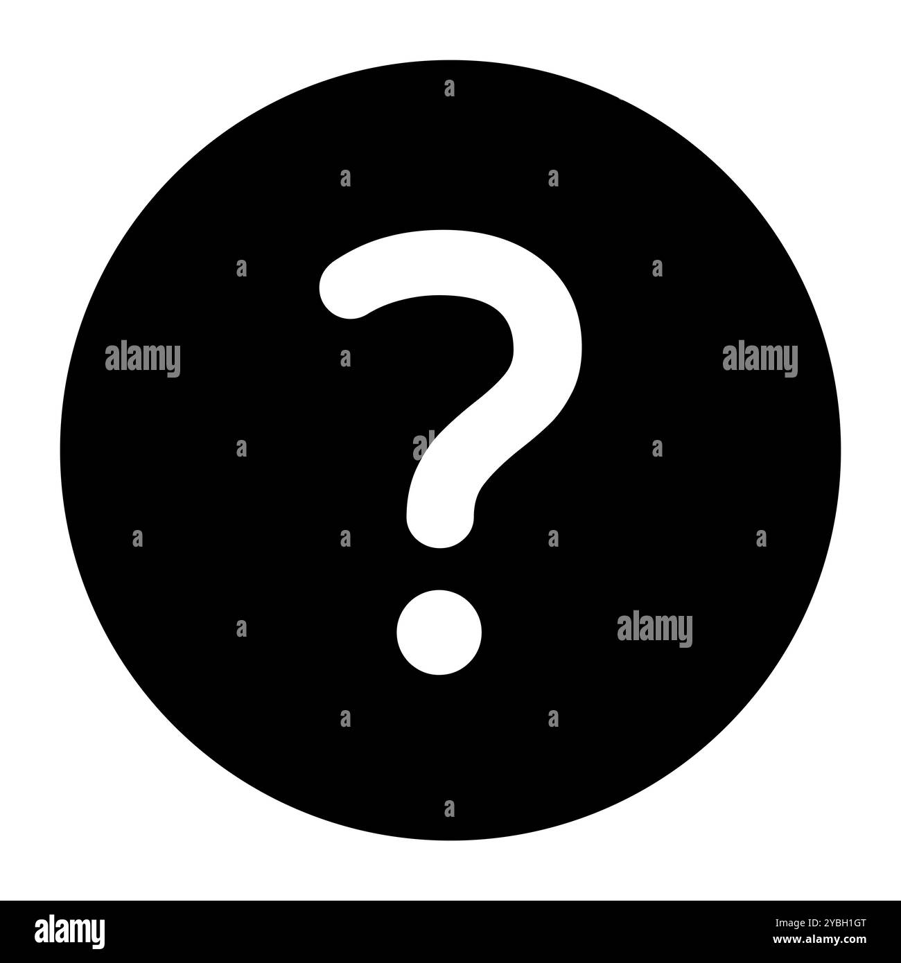 Segno di punto interrogativo vettore solido in stile trendy Illustrazione Vettoriale