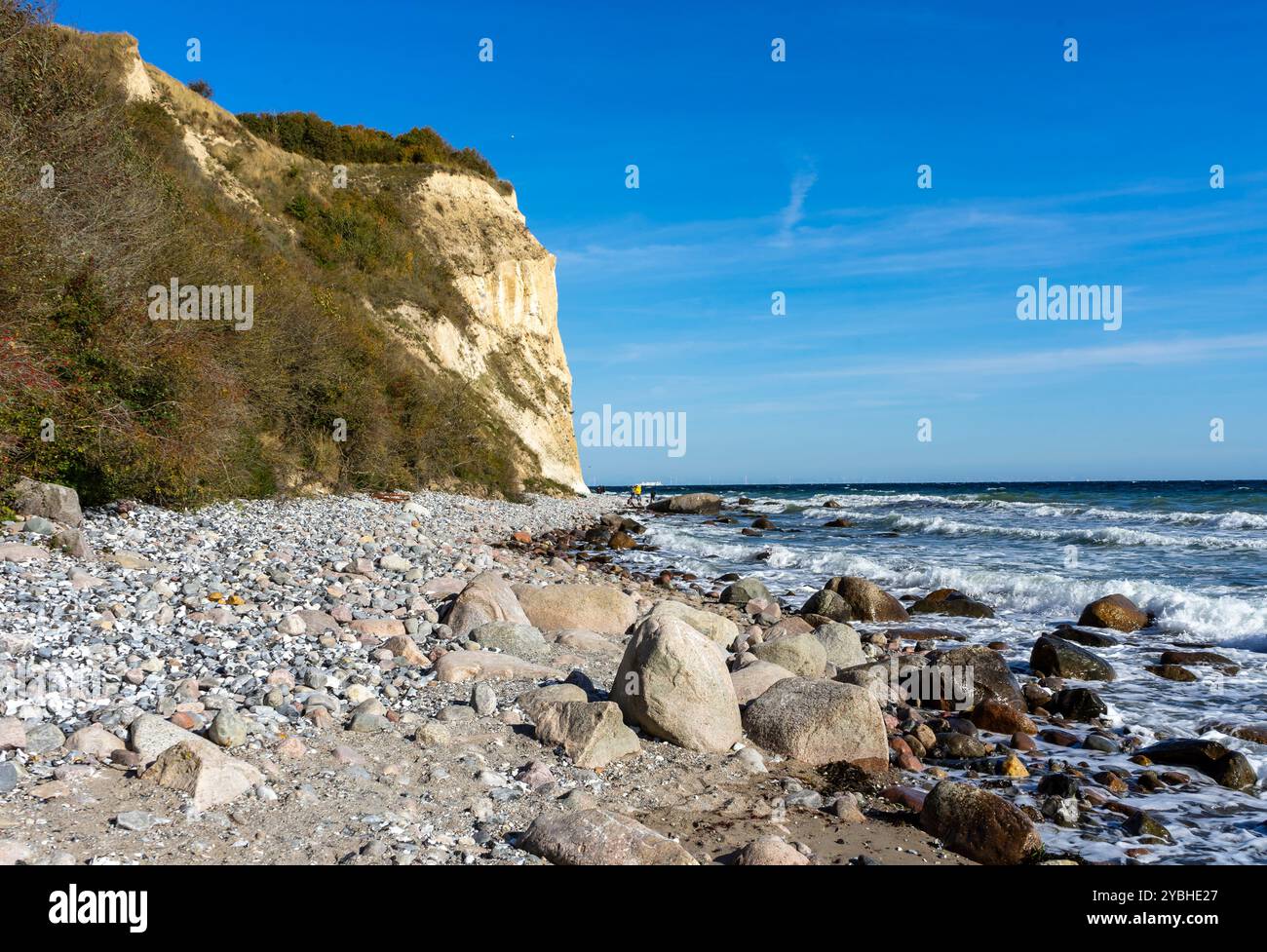 Scogliera di gesso Capo Arkona su Rügen. Scogliera Kap Arkona sull'isola di Rügen in Germania Foto Stock