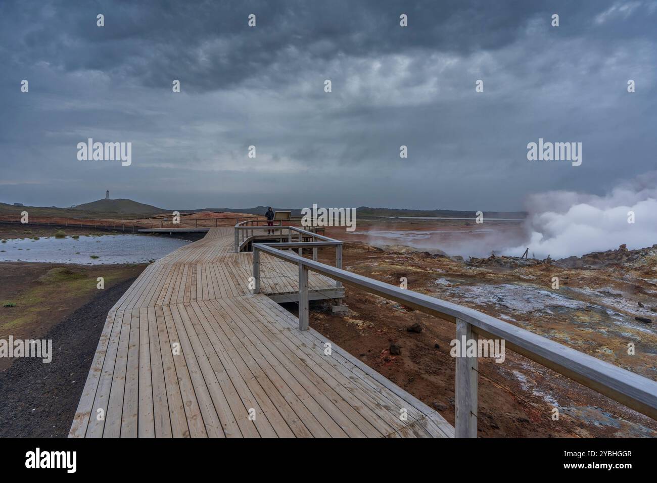 Area geotermica di Gunnuhver, Islanda Foto Stock