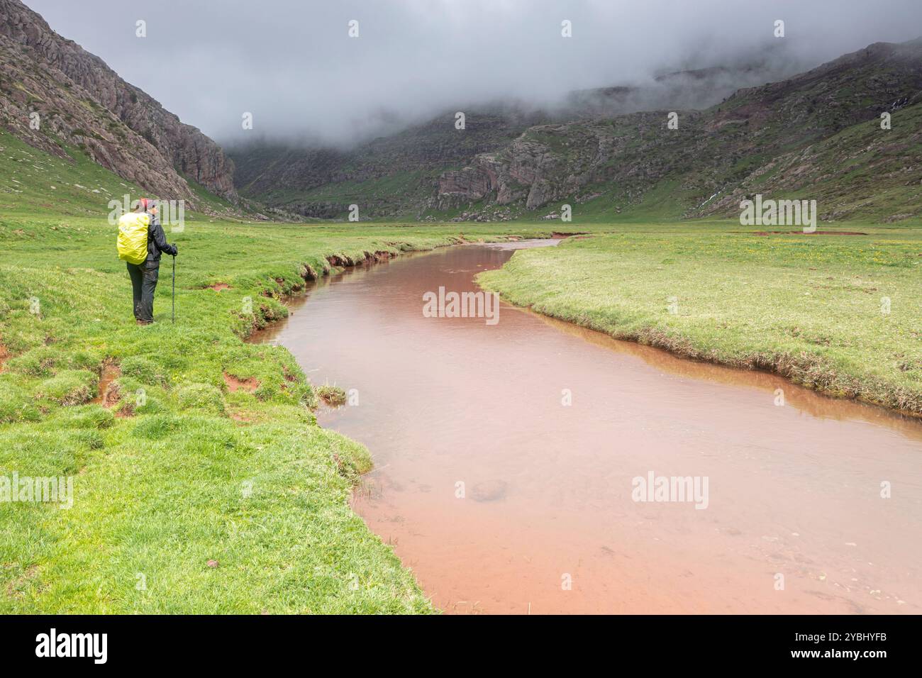 Aguas Tuertas, Echo Valley, Natural Park Valles Occidentales, Hecho, Huesca, Spagna Foto Stock