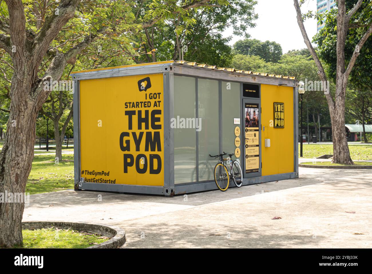 The Gym Pod Construction East Coast Park, Singapore, Asia Foto Stock