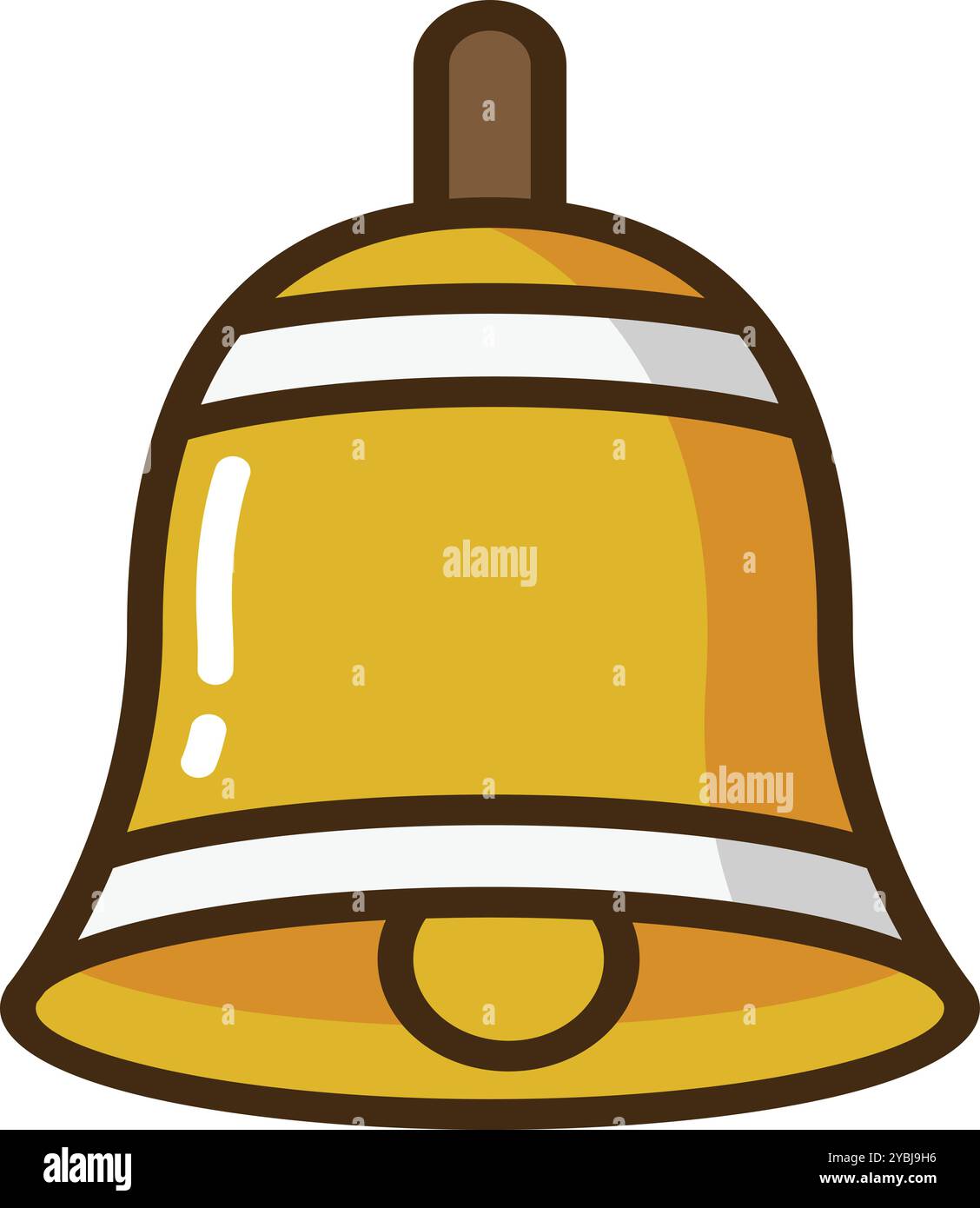 Design semplice e pulito dell'icona della campana di Natale: Illustrazione Pro Vector Illustrazione Vettoriale