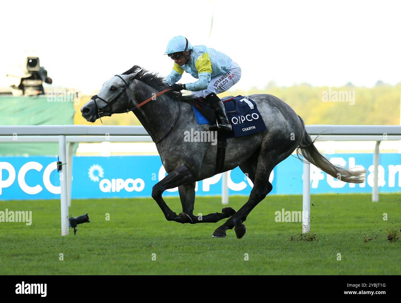 Charyn guidata da Silvestre De Sousa vince la Queen Elizabeth II Stakes durante il QIPCO British Champions Day all'Ascot Racecourse, Berkshire. Data foto: Sabato 19 ottobre 2024. Foto Stock