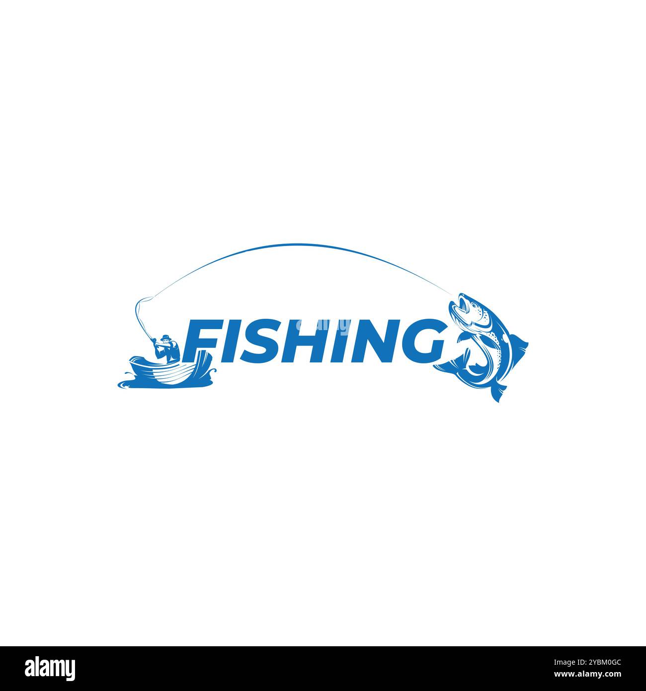 Viaggi di pesca campi club tour all'aperto etichetta set vettore isolato illustrazione Illustrazione Vettoriale