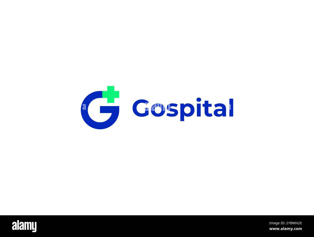 Logo lettera G con simbolo medico Plus, modello creativo per ospedale e assistenza sanitaria. Illustrazione Vettoriale