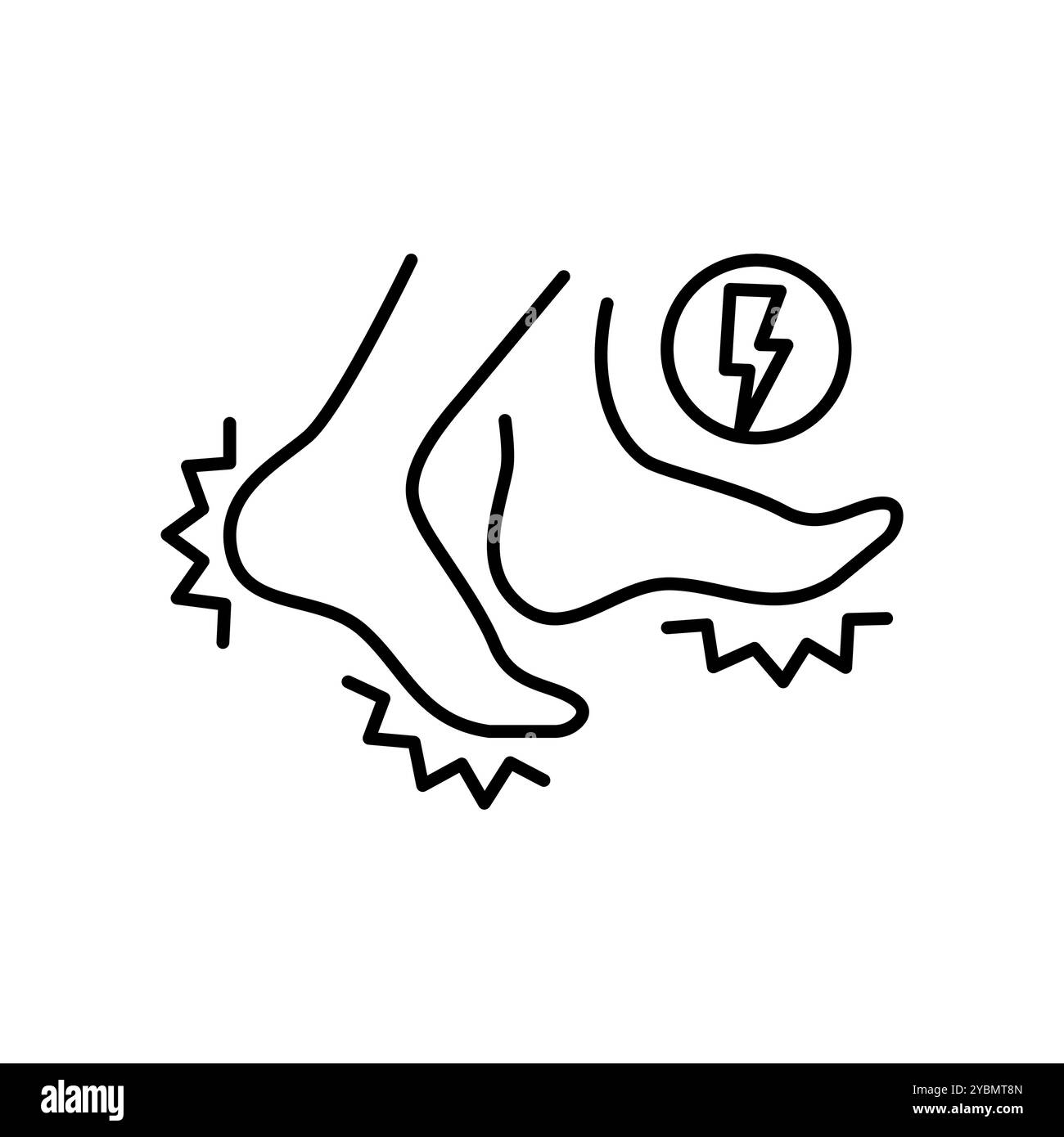 Icona nera della sindrome delle gambe senza riposo. Firma per pagina Web, app mobile, pulsante, logo. Pulsante isolato vettore. Traccia modificabile. Illustrazione Vettoriale