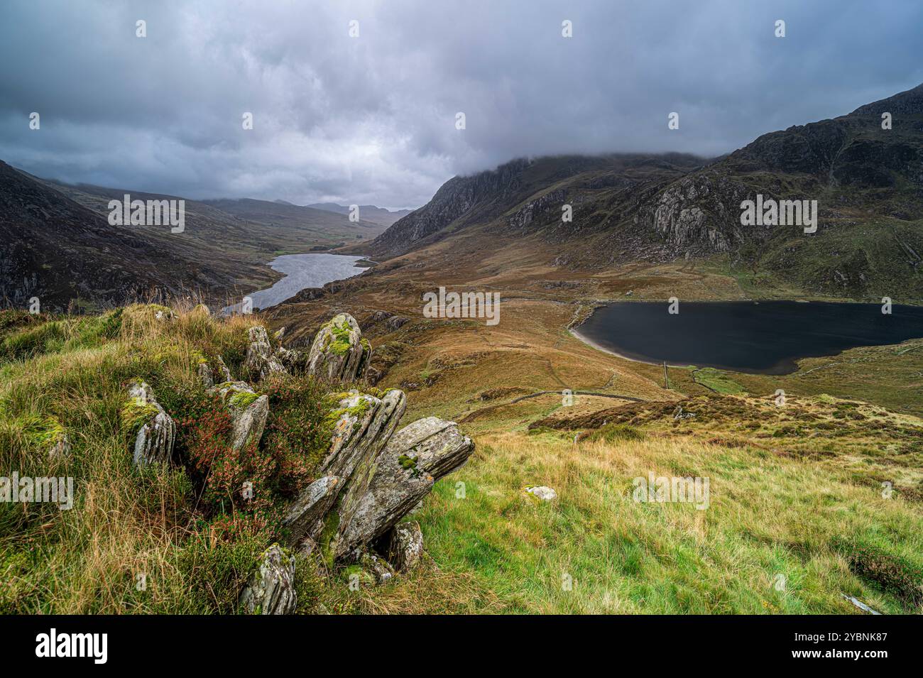 Cwm Idwal, Snowdonia, Galles Foto Stock