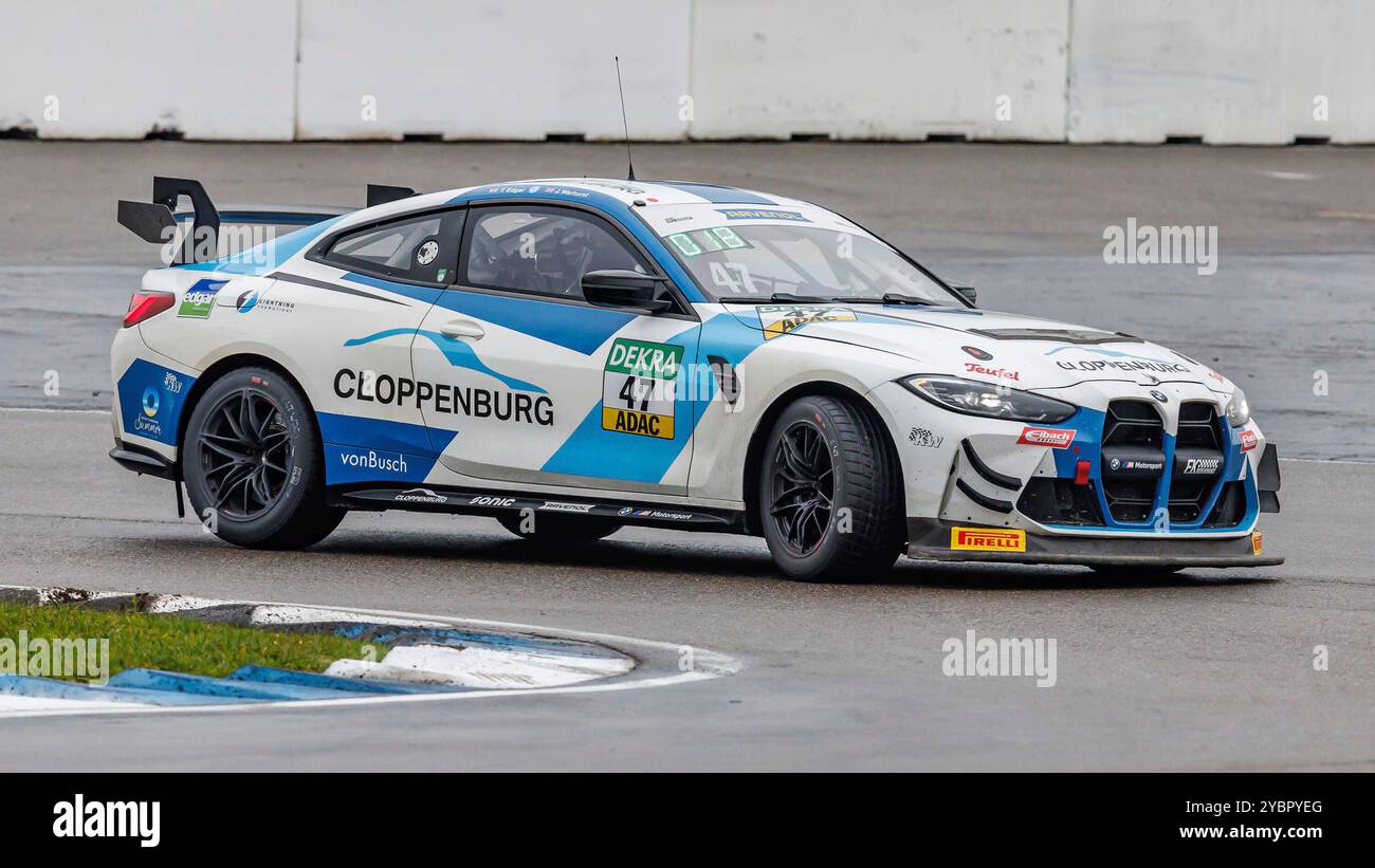 Hockenheim, Germania. 18 ottobre 2024. Joseph Warhurst (GBR), Tom Edgar (GBR), (BMW, FK Performance Motorsport), 18.10.2024, Hockenheim (Deutschland), Motorsport, ADAC GT4 Germania, Hockenheimring 2024 crediti: dpa/Alamy Live News Foto Stock