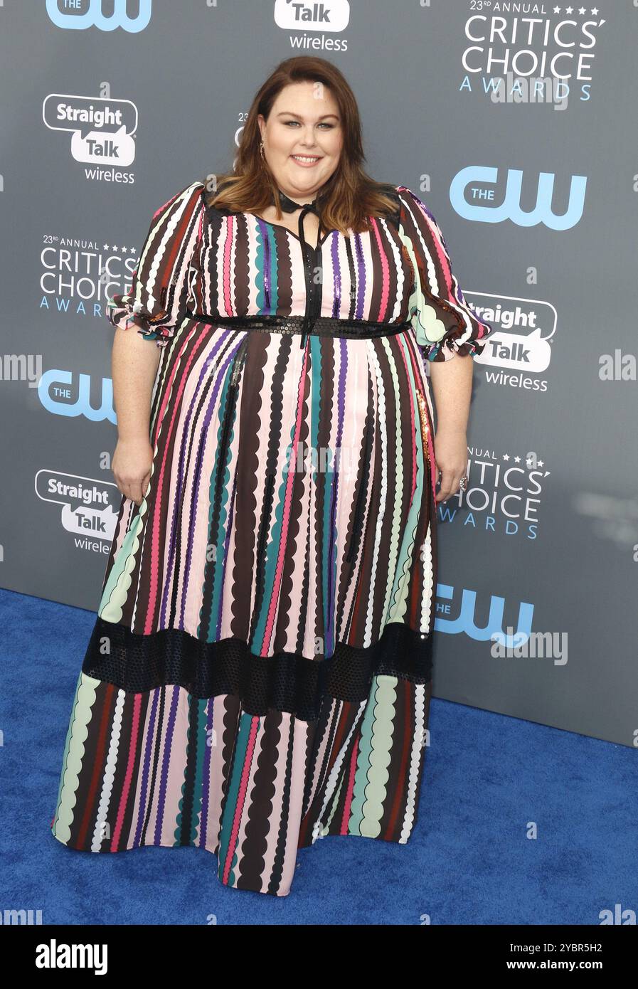 Chrissy Metz alla XXIII edizione critica' Choice Awards tenutosi presso la Barker Hangar a Santa Monica Stati Uniti d'America il 11 gennaio, 2018. Foto Stock