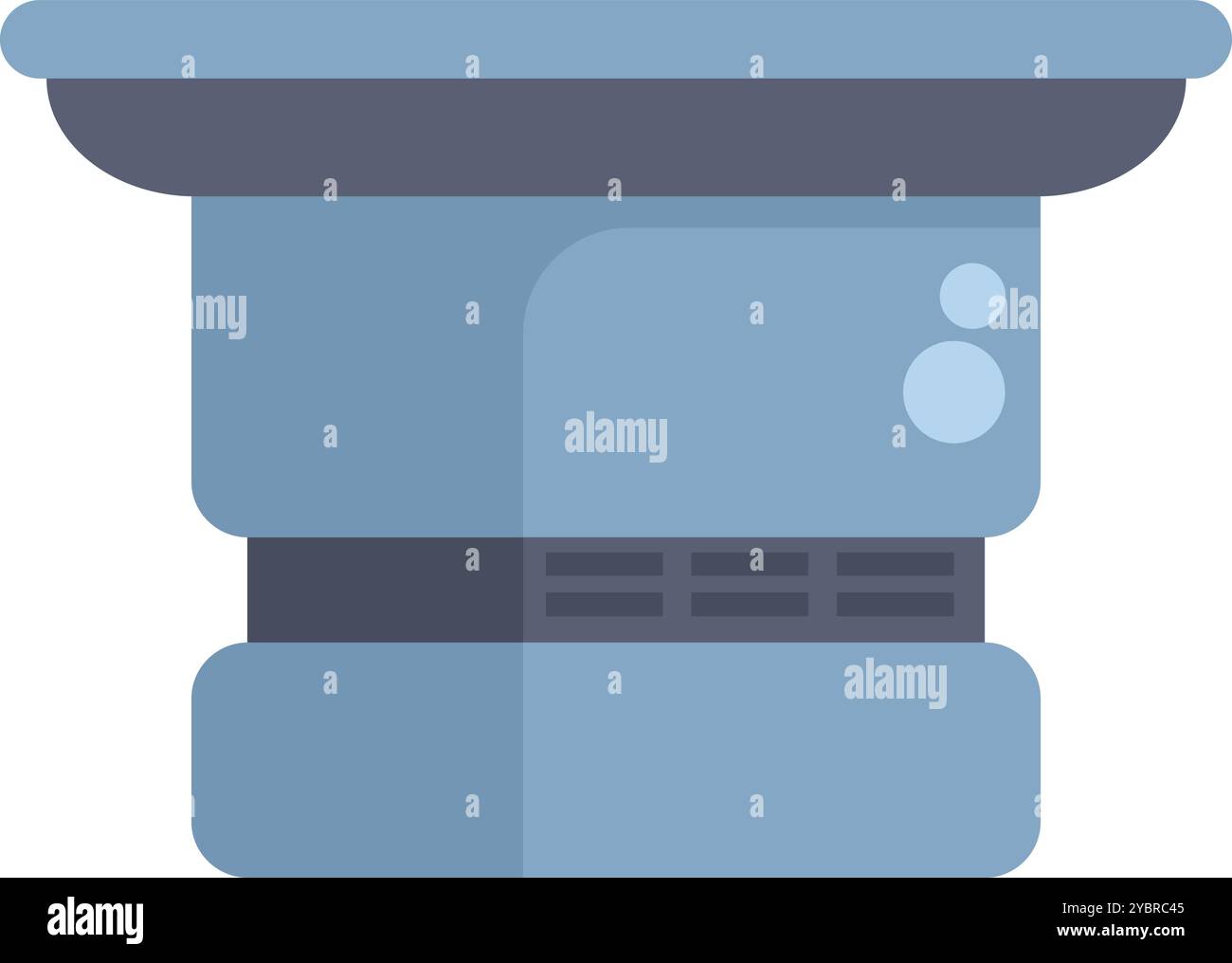 Il moderno purificatore d'aria pulisce l'inquinamento dell'aria rimuovendo la polvere rimuovendo gli allergeni Illustrazione Vettoriale