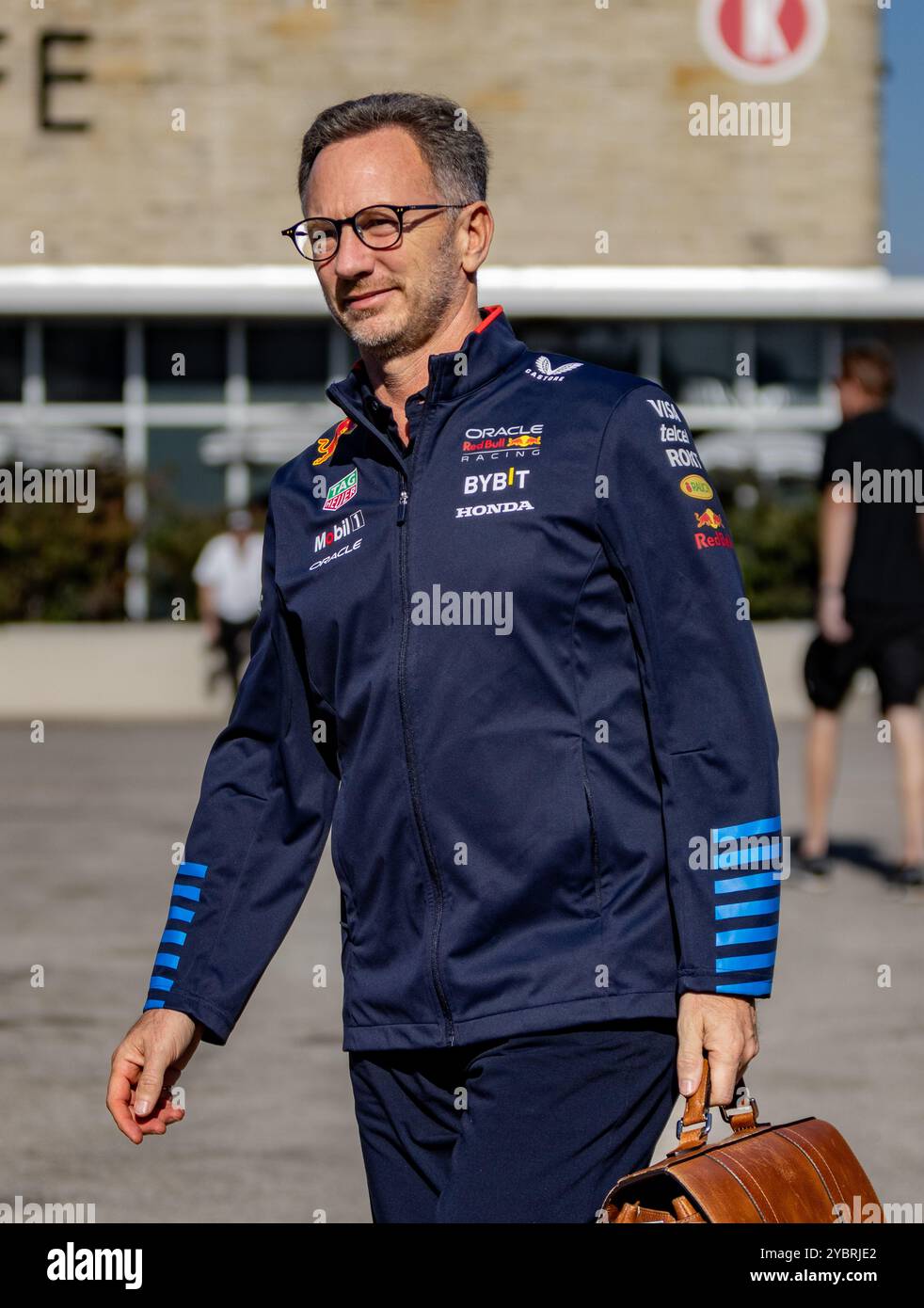 Austin, Texas - 19 ottobre 2024: Christian Horner, team Chief del team Oracle Red Bull F1, gareggia nel Gran Premio di Formula 1 Pirelli United States sul circuito delle Americhe di Austin, Texas. Crediti: Nick Paruch / Alamy Live News Foto Stock