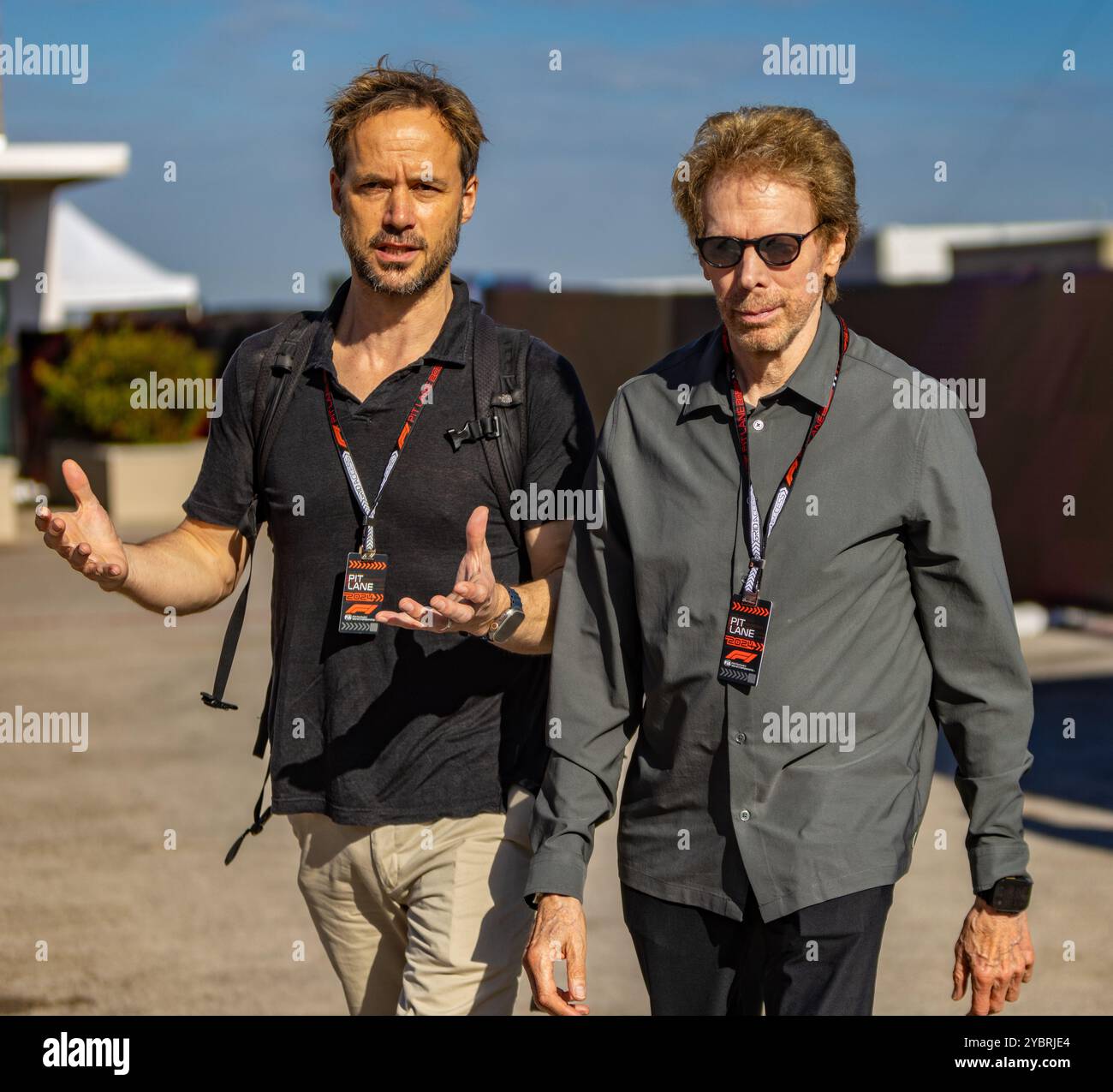 Austin, Texas - 19 ottobre 2024: Jerry Bruckheimer, produttore cinematografico al Gran Premio di Formula 1 Pirelli degli Stati Uniti sul circuito delle Americhe di Austin, Texas. Crediti: Nick Paruch / Alamy Live News Foto Stock