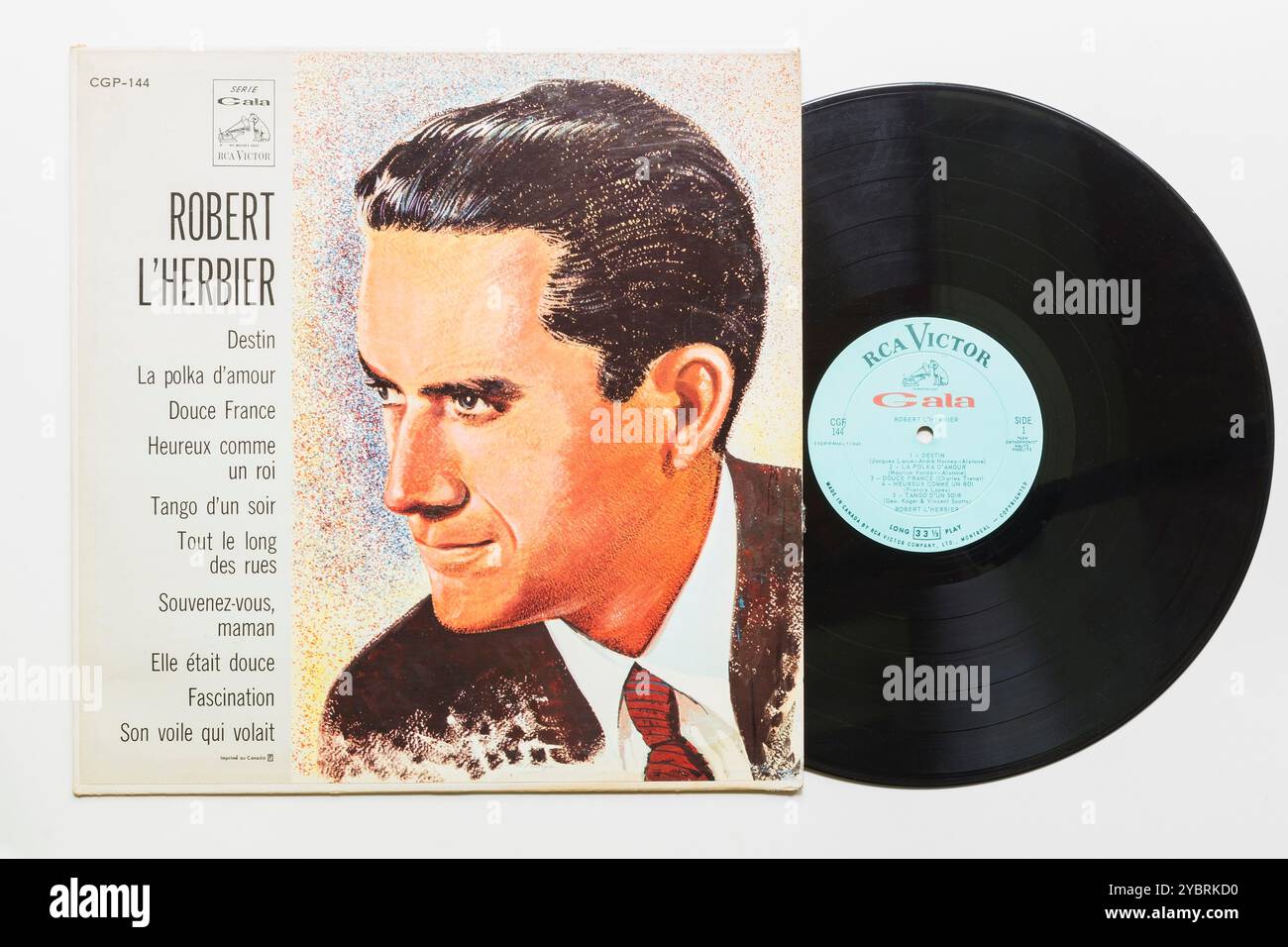 Robert l'Herbier serie Gala 33 1/3 giri, copertina dell'album e registrazione in vinile. Foto Stock