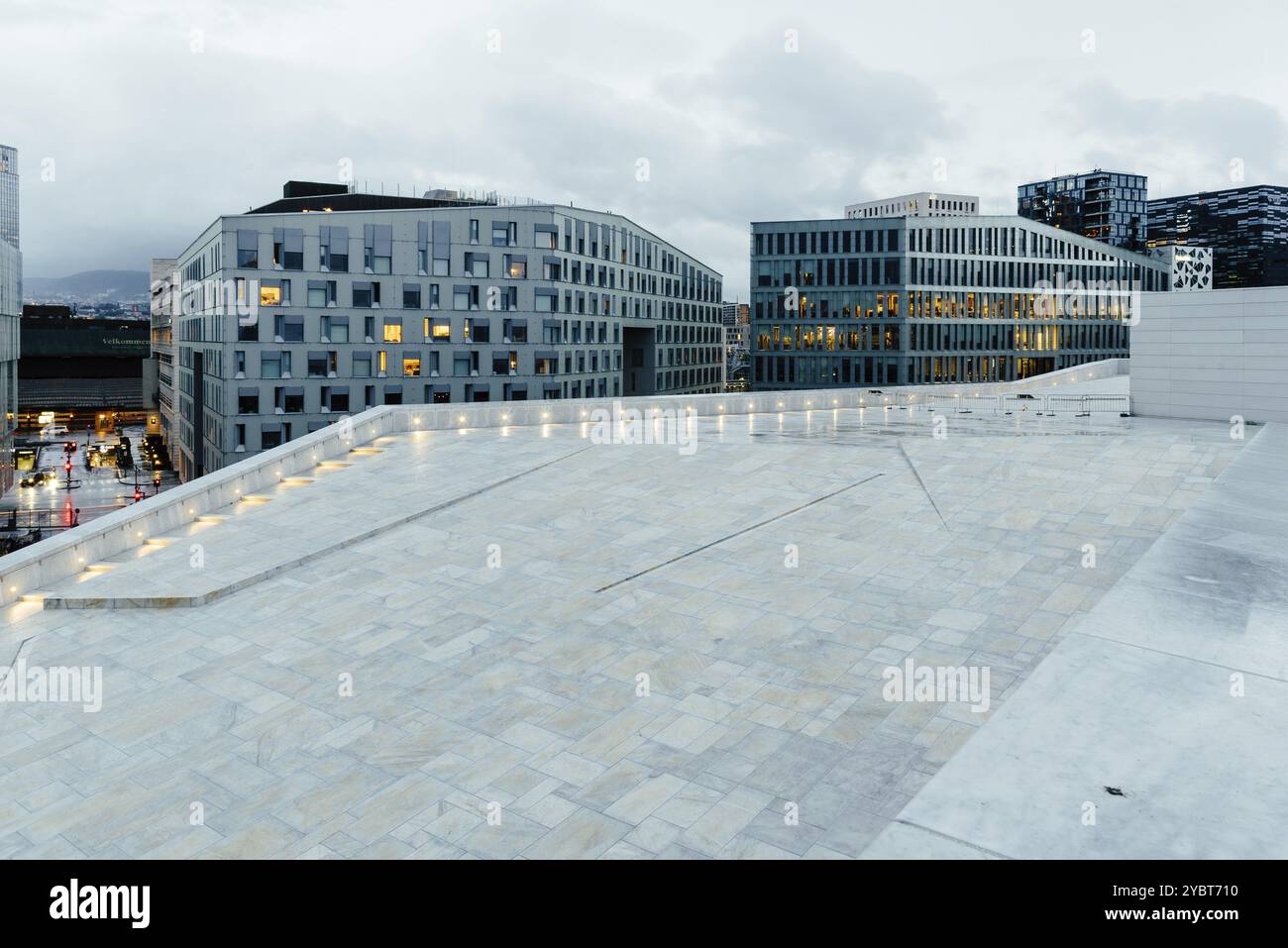 Moderni edifici residenziali e di uffici di lusso nell'area di Barcode Project Nel centro di Oslo Foto Stock