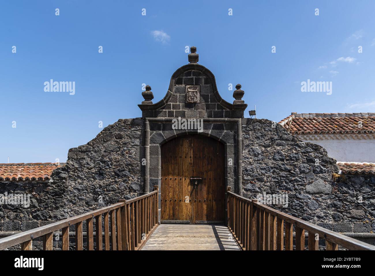 La fortezza Castillo de Santa Catalina, Santa Cruz de la Palma, la Palma, Isole Canarie, Spagna, Europa Foto Stock