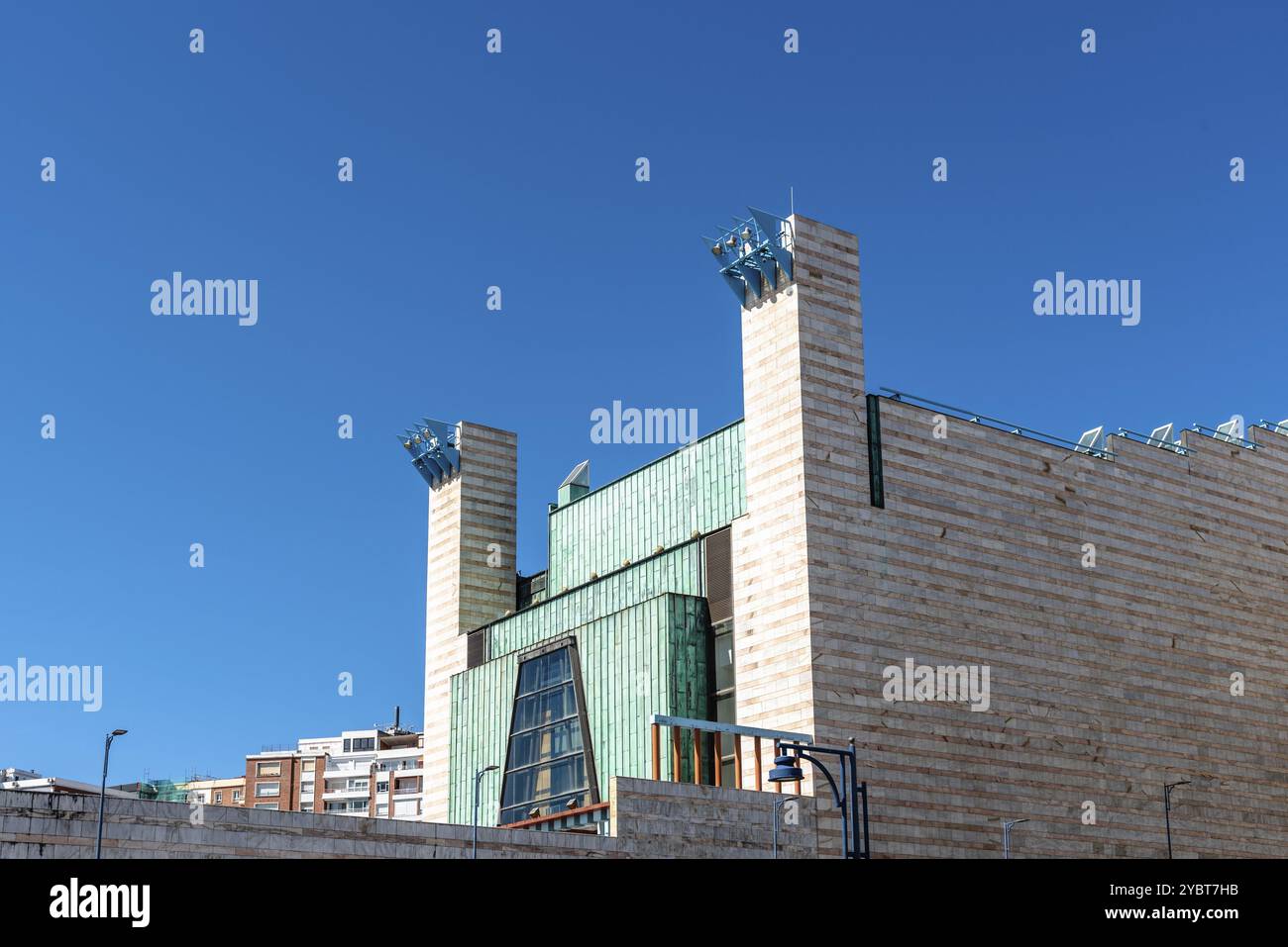 Santander, Spagna, 13 settembre 2020: Palacio de Festivales o Palazzo del Festival, un famoso teatro nella baia di Santander progettato dall'architetto Oiza, EU Foto Stock