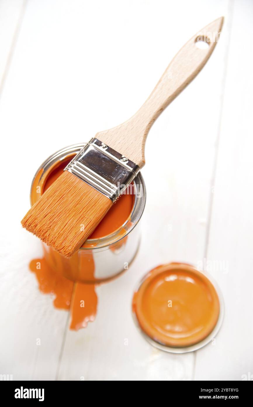 Presentazione di un pennello con il rispettivo Foto Stock