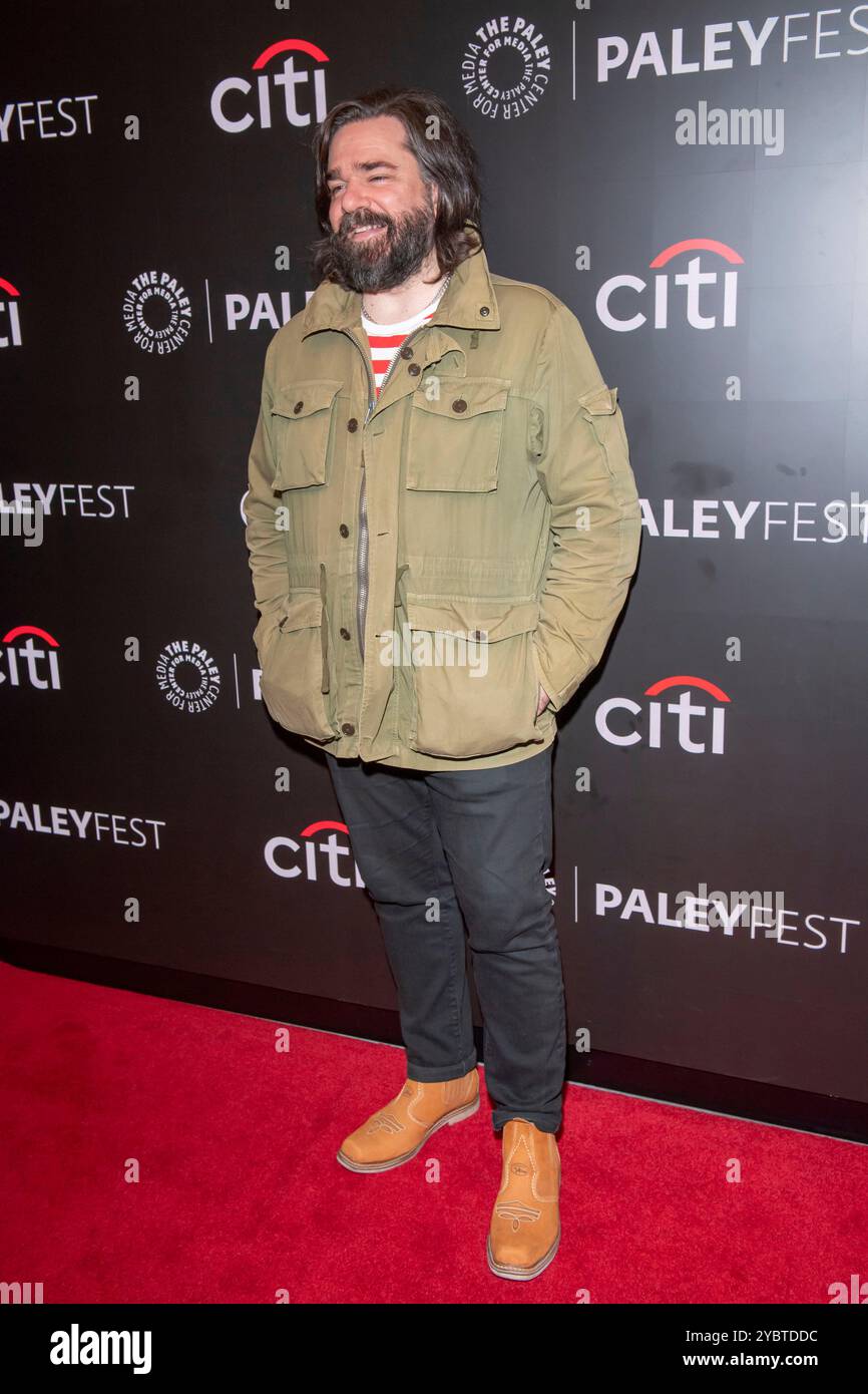 New York, Stati Uniti. 19 ottobre 2024. Matt Berry partecipa alla proiezione di "What We Do in the Shadows" durante il PaleyFest 2024 al Paley Museum. (Foto di Ron Adar/SOPA Images/Sipa USA) credito: SIPA USA/Alamy Live News Foto Stock