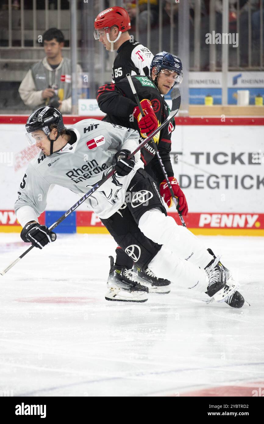 PSD Bank Dome, Duesseldorf, Renania settentrionale-Vestfalia, Louis- Marc Aubry (Koelner Haie, #15), PENNY DEL, Duesseldorfer EG-Koelner Haie su 18.10.2024 a t Foto Stock