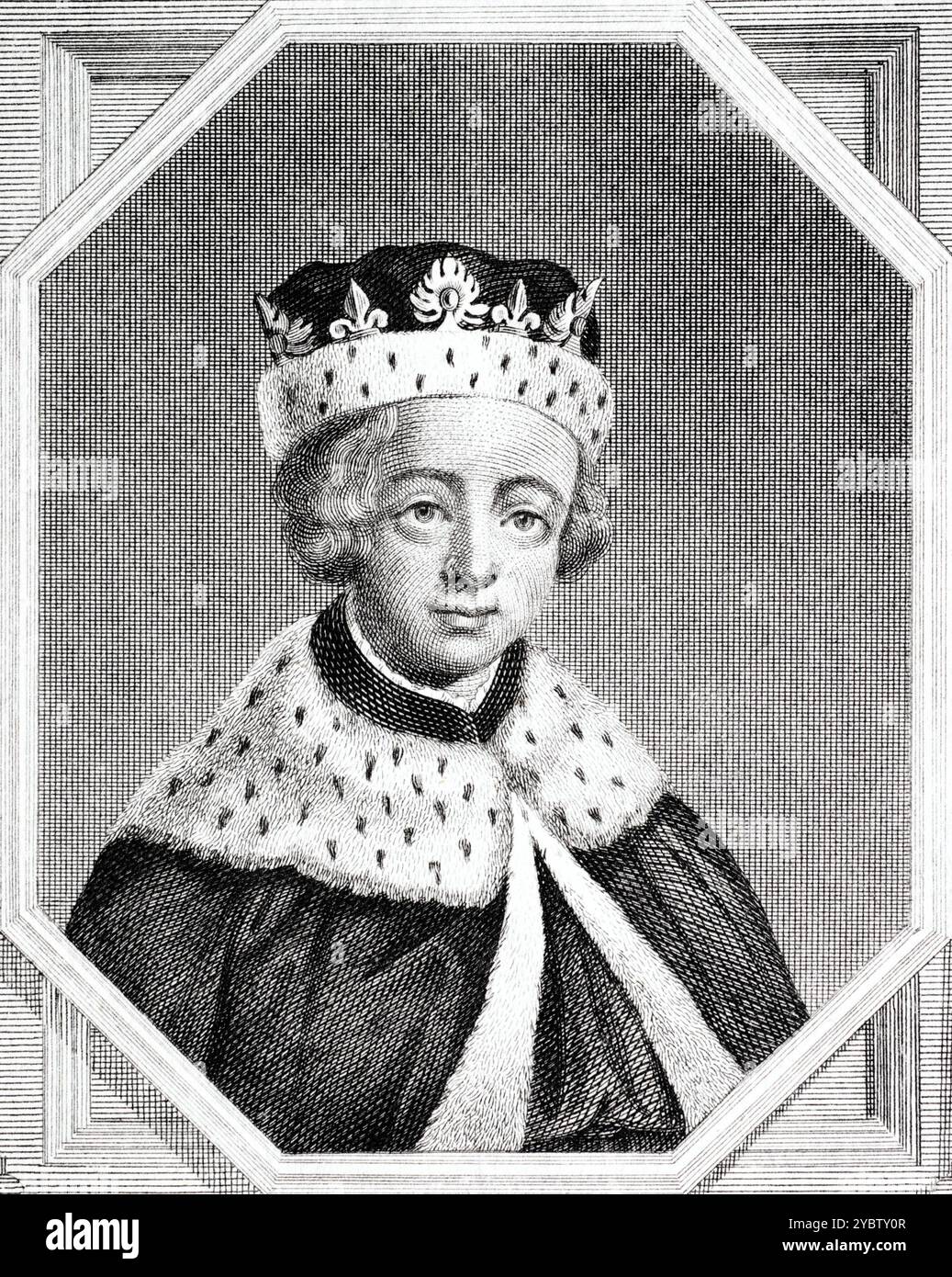 Re Edoardo V d'Inghilterra (1470-1483), da un'incisione intorno al 1806. Foto Stock