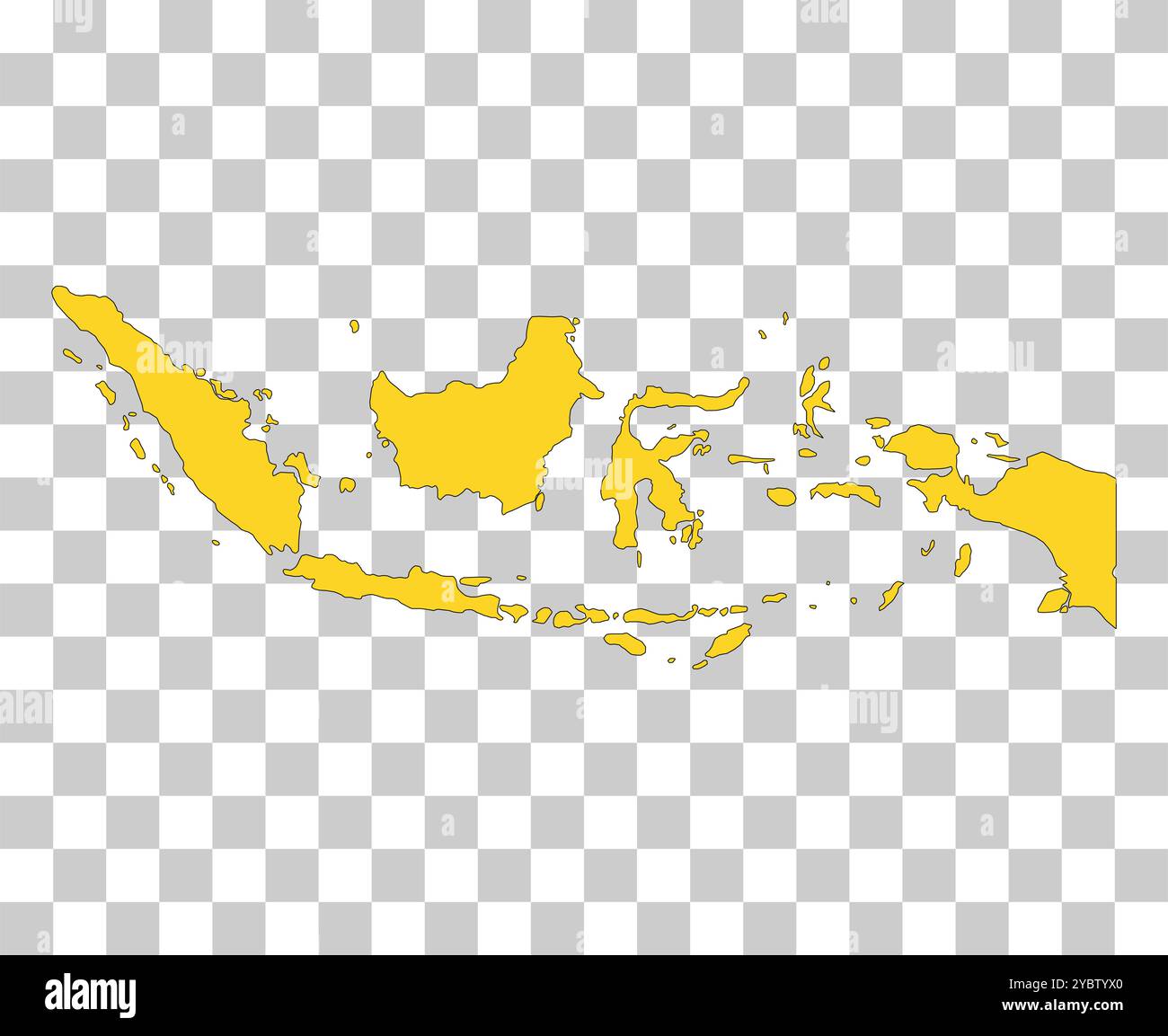 Indonesia forma della mappa dettagliata, simbolo icona del concetto grafico Web piatta illustrazione vettoriale . Illustrazione Vettoriale