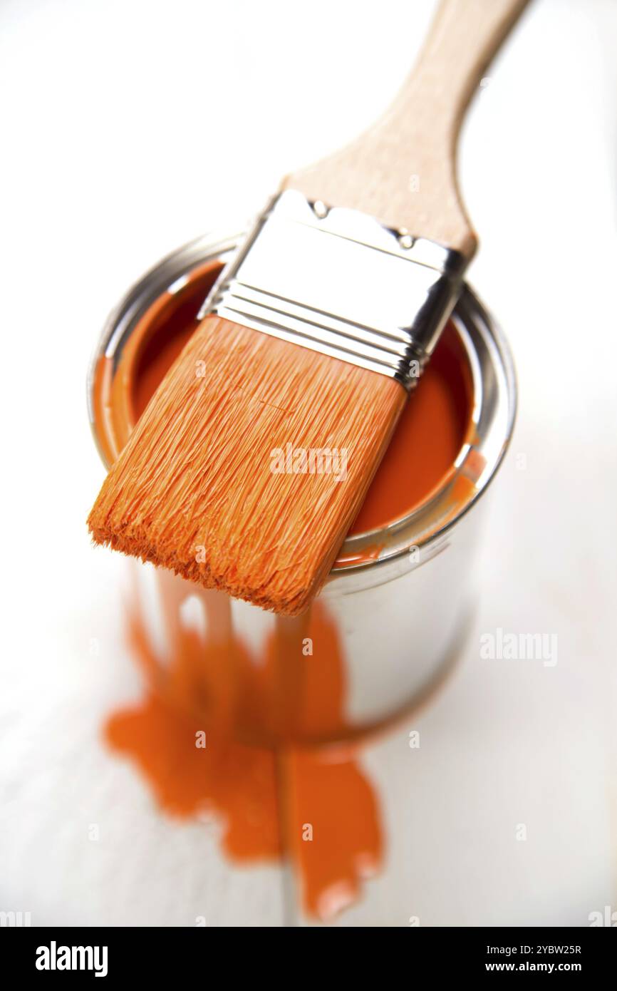 Presentazione di un pennello con il rispettivo Foto Stock