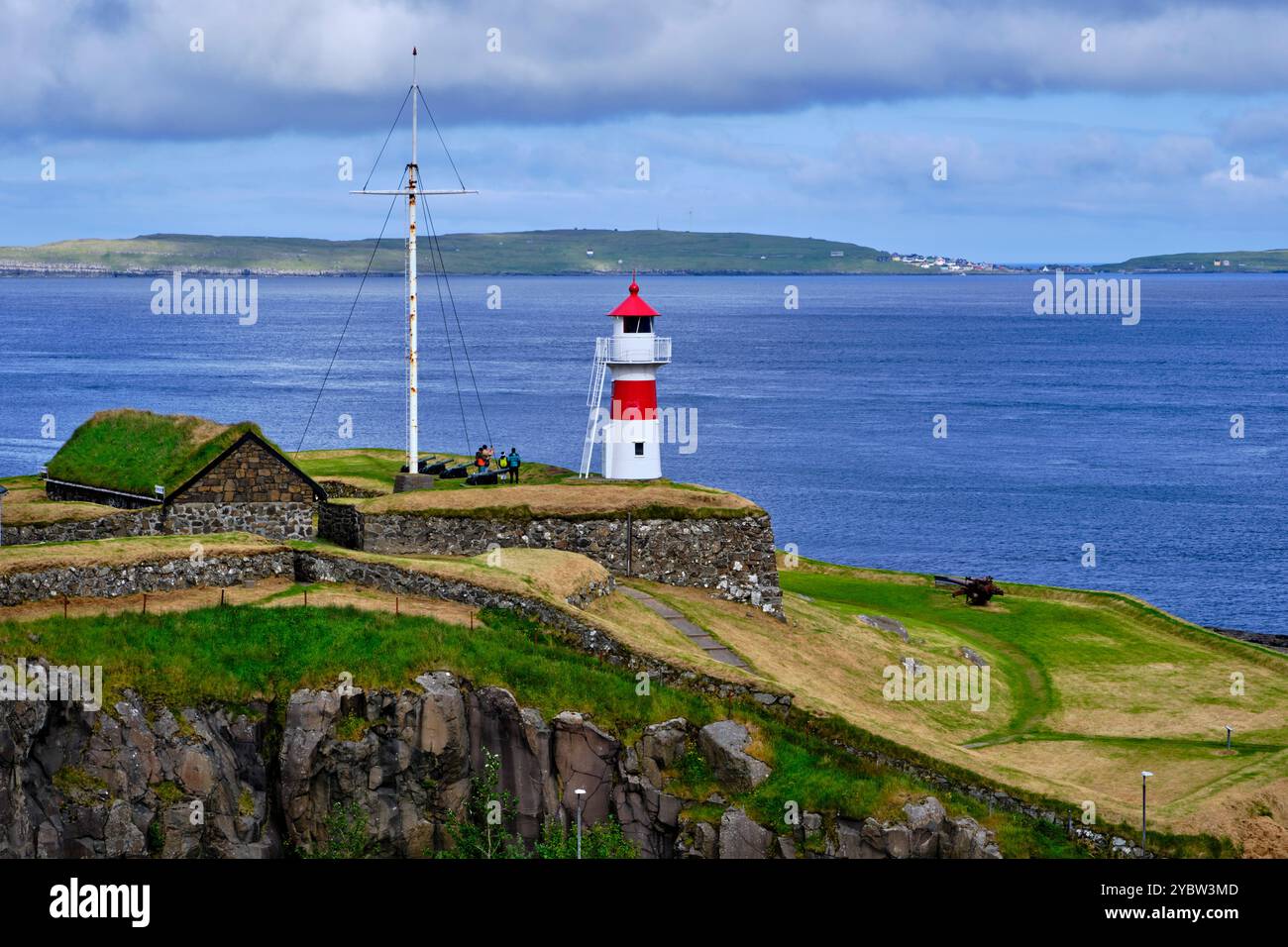 Isole Faroe, Streymoy Island, Torshavn, distretto di Tinganes nella città vecchia Foto Stock