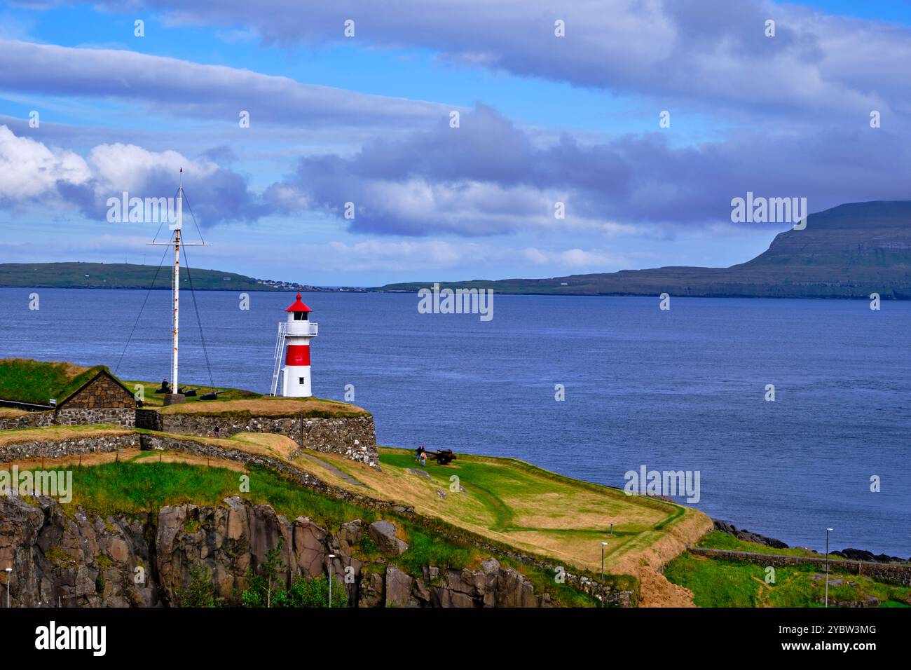 Isole Faroe, Streymoy Island, Torshavn, distretto di Tinganes nella città vecchia Foto Stock
