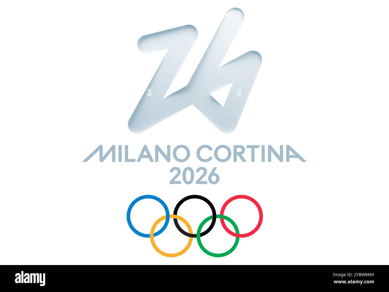 Olimpiadi invernali 2026 a Milano Cortina logo Foto Stock