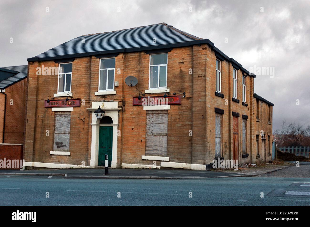 L'ex pub Robin Hood, Haslingden Road, Blackburn. Foto Stock