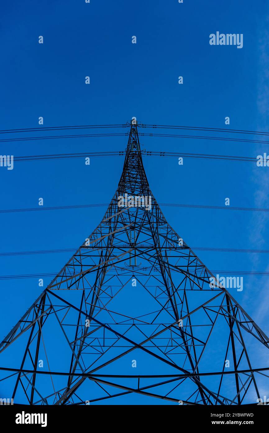 UK Electricity Pillion , Energy Supply Foto Stock