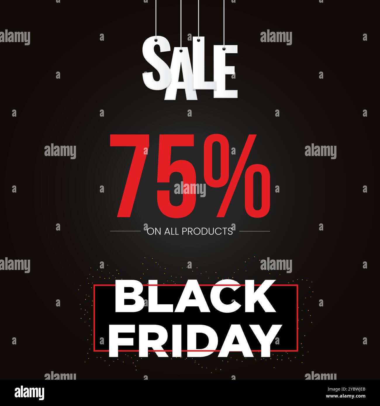 Modello di design per striscioni creativi per il Black Friday, design per volantini con sconto per offerte speciali per il Black Friday, banner per tipografia per il Black Friday Illustrazione Vettoriale
