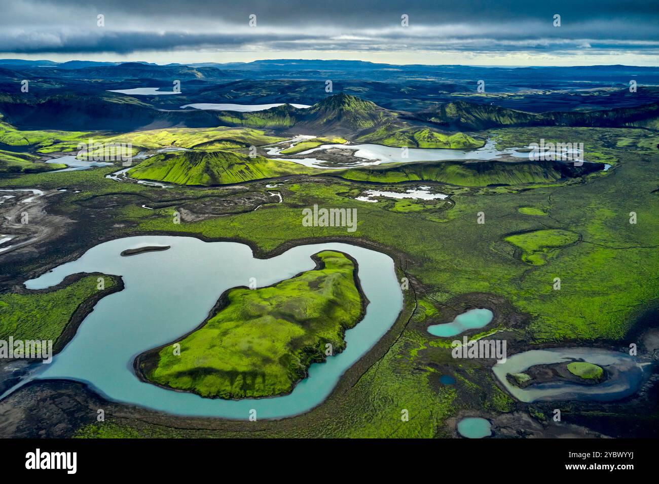 Islanda, regione del Sudurland, regione delle Highland, parco di Langisjór Foto Stock