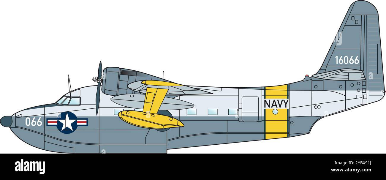 Amerikanische Flugboot Illustrazione Vettoriale