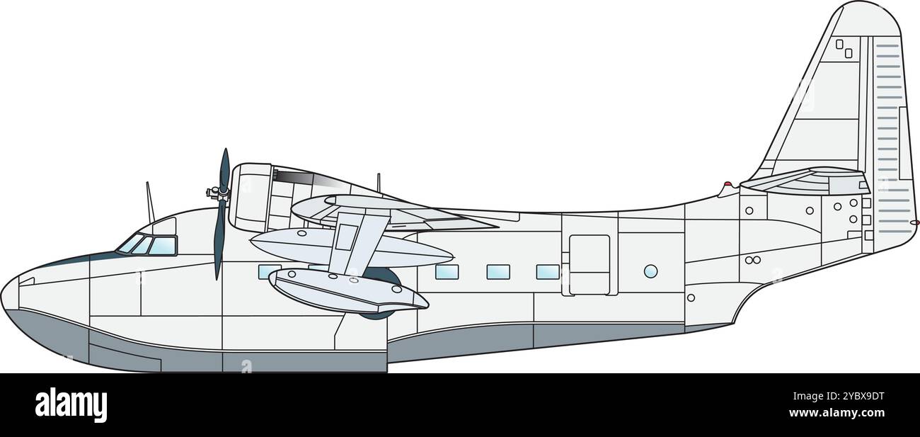 Amerikanische Flugboot Illustrazione Vettoriale