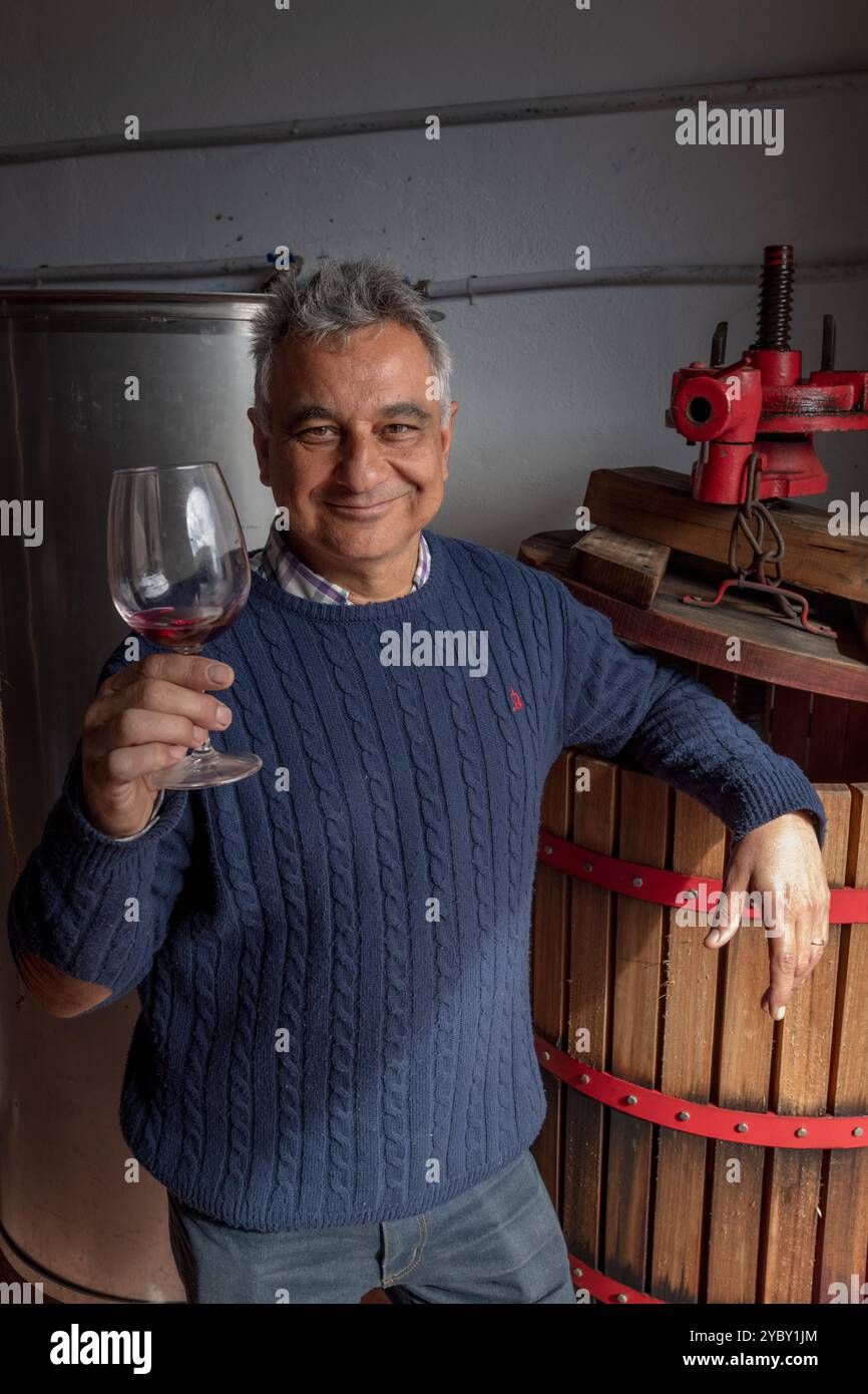 Juan Leandro Romero, Bodegas Romero in Estremadura, Spagna, Europa Foto Stock