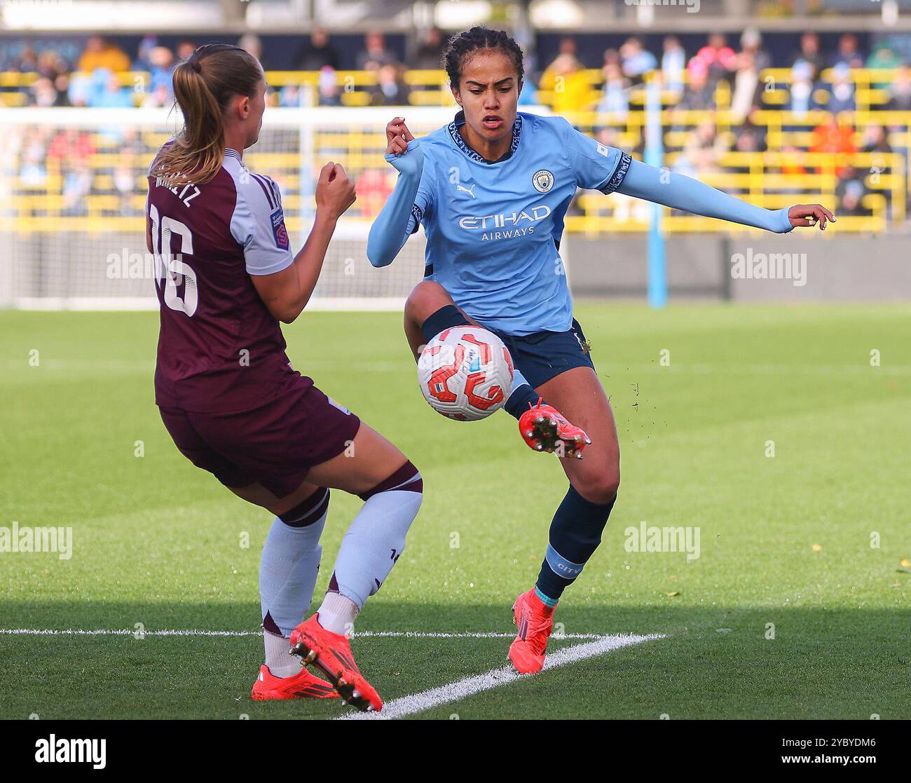 Manchester, Regno Unito. 20 ottobre 2024. Manchester City Mary Fowler durante la partita Manchester City Women vs Aston Villa Women's Super League al Joie Stadium di Manchester, Regno Unito il 20 ottobre 2024 Credit: Every Second Media/Alamy Live News Foto Stock