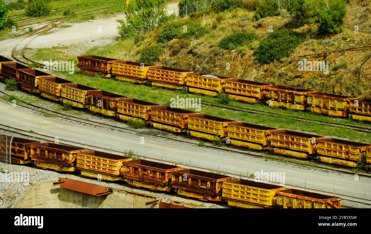 La miniera di Porto Flavia comprende il Parco storico e ambientale Geo-minerario della Sardegna, la costa del Sulcis Iglesiense. Nebida, Porto Flavia, Sardegna, Italia Foto Stock