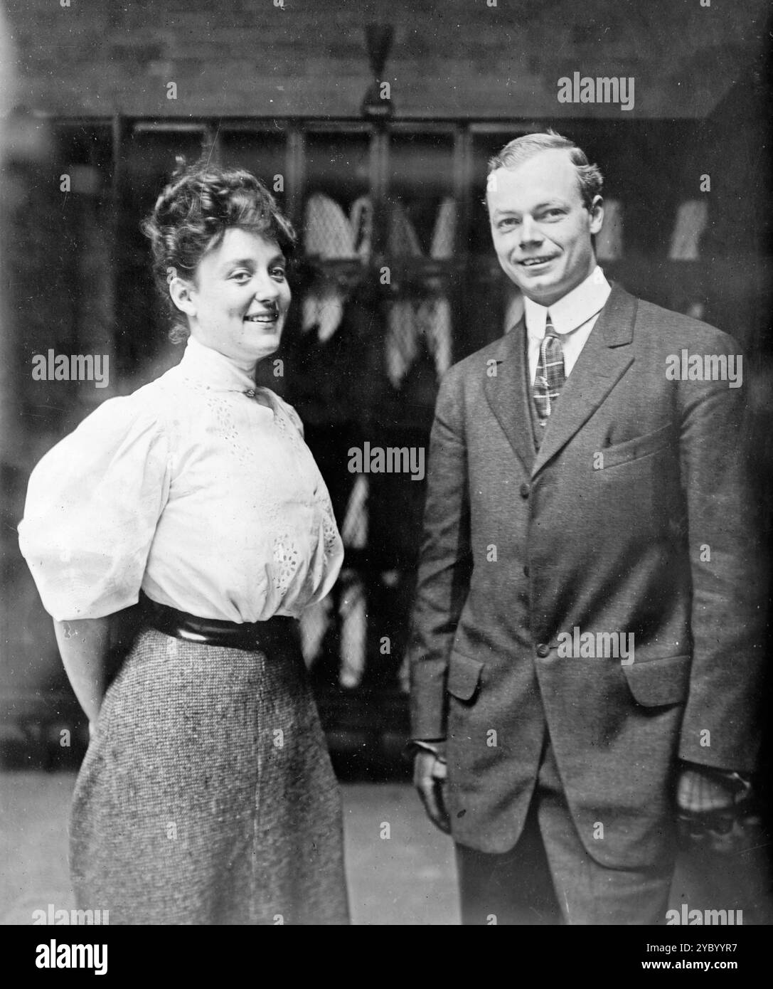 Annette Kellermann, Annette Marie Sarah Kellermann (1886 - 1975) nuotatrice professionista australiana e attrice cinematografica e Charles Daniels (1885 - 1973) nuotatore americano Foto Stock