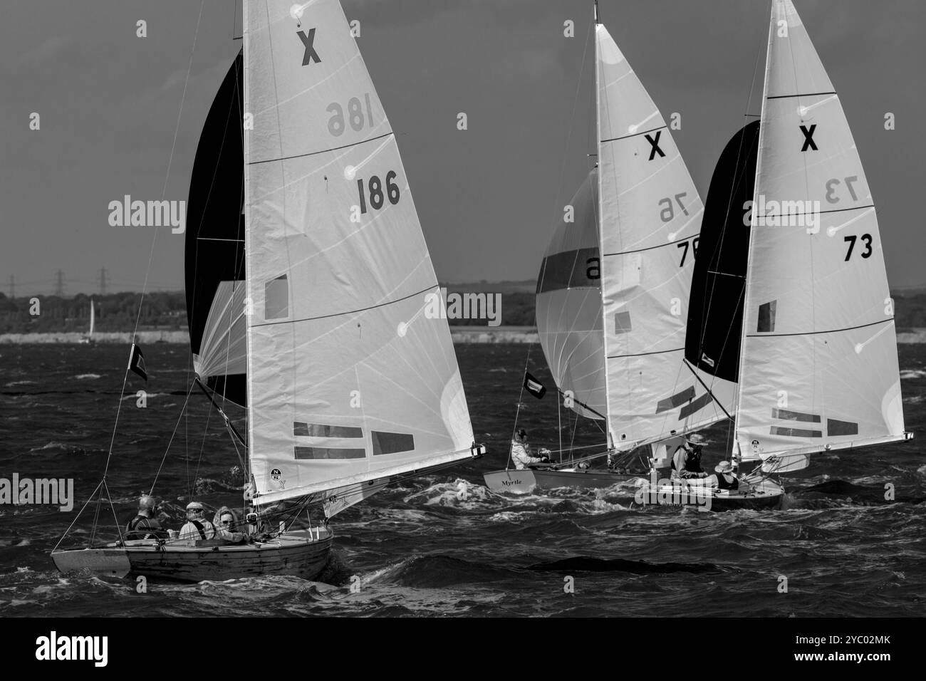 XOD - X One Design Class Yachts Racing nella Cowes Week 2022 Foto Stock