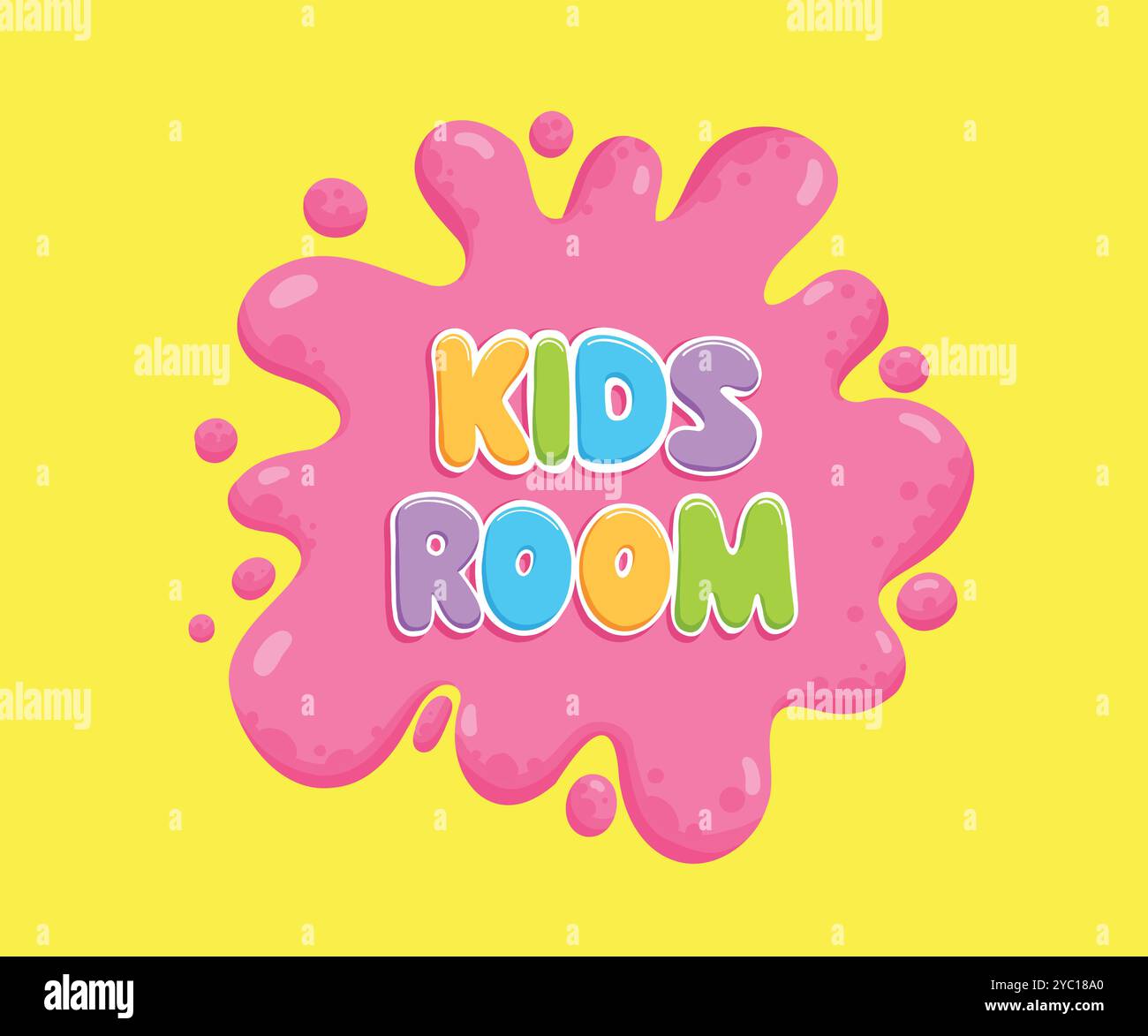 Poster per club per bambini. Area giochi, giochi per bambini, festa e poster dell'area giochi. Poster del campo di intrattenimento per bambini, sala scuola per bambini in età prescolare clu Illustrazione Vettoriale