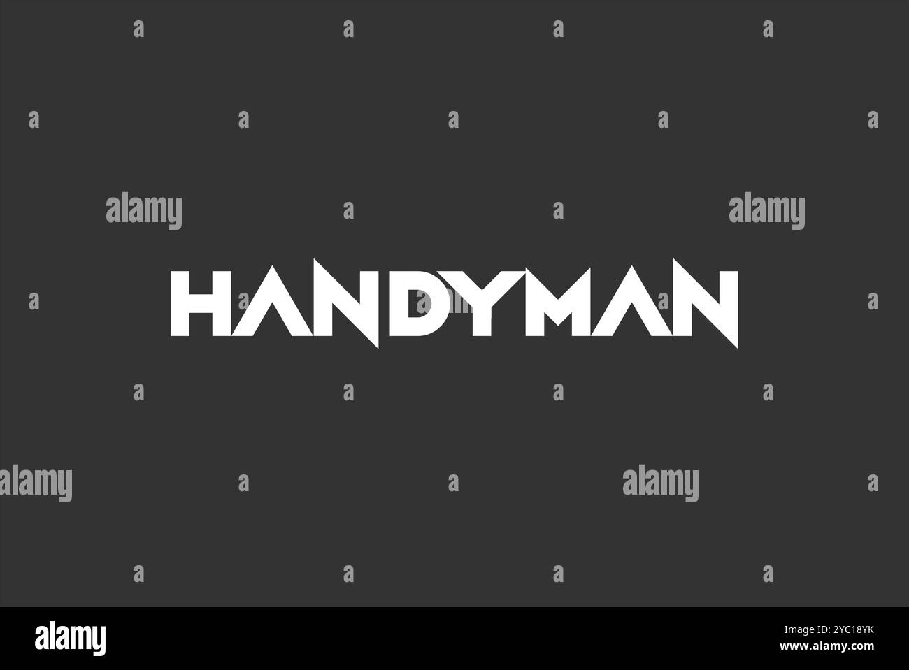 Handyman tipografia logo vettore di design marchio aziendale idee creative modificabili Illustrazione Vettoriale