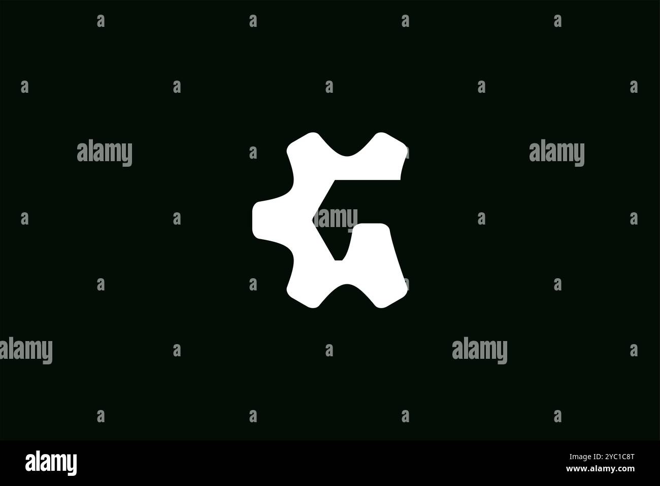 Gear Letter g logo industriale design vettoriale marchio aziendale idee creative modificabili Illustrazione Vettoriale