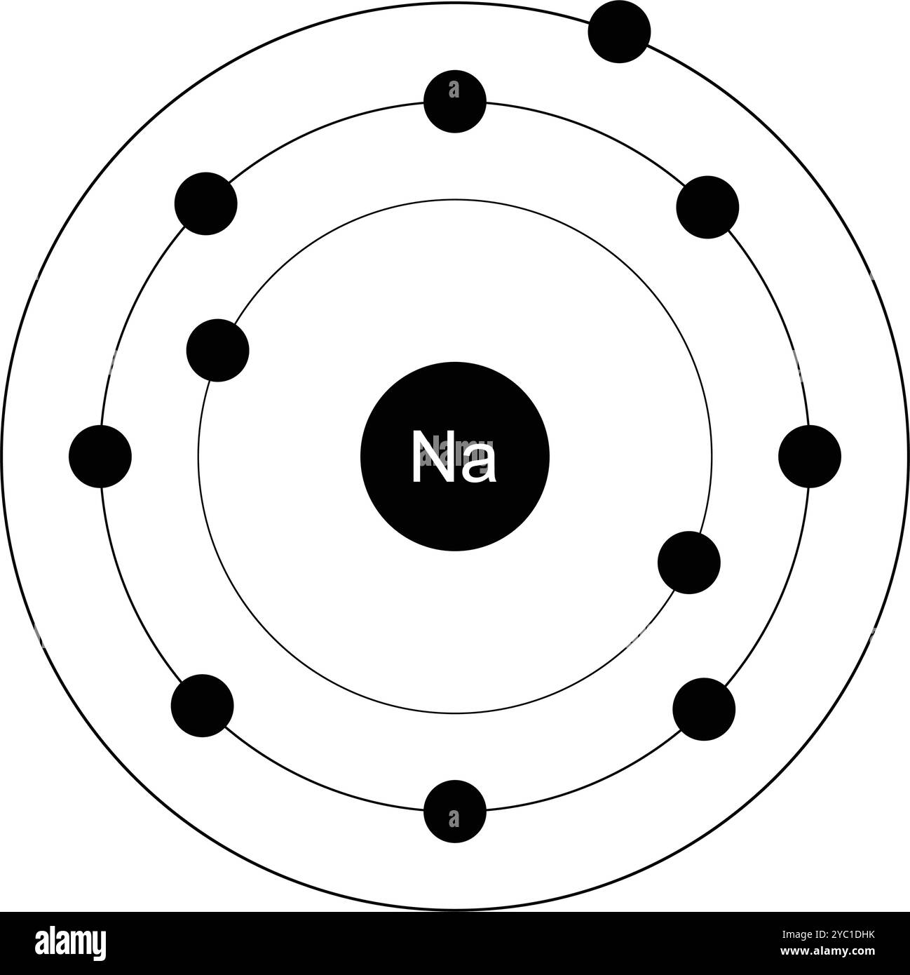 icona elementi chimici della tavola periodica design illustrativo del sodio Illustrazione Vettoriale