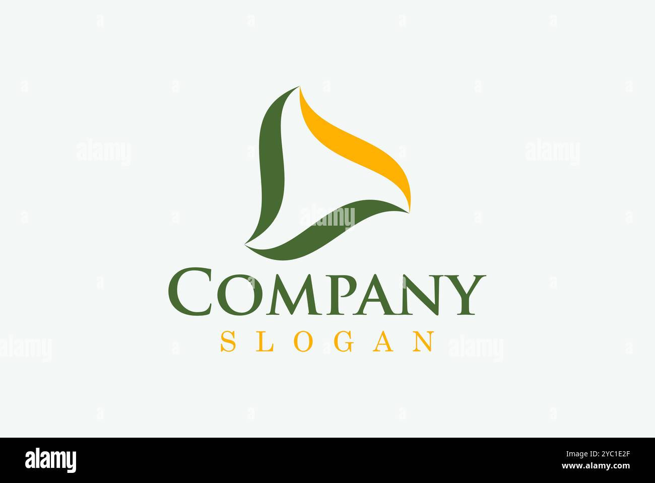design vettoriale di logo verde in movimento a tre righe, idee creative del marchio aziendale modificabili Illustrazione Vettoriale