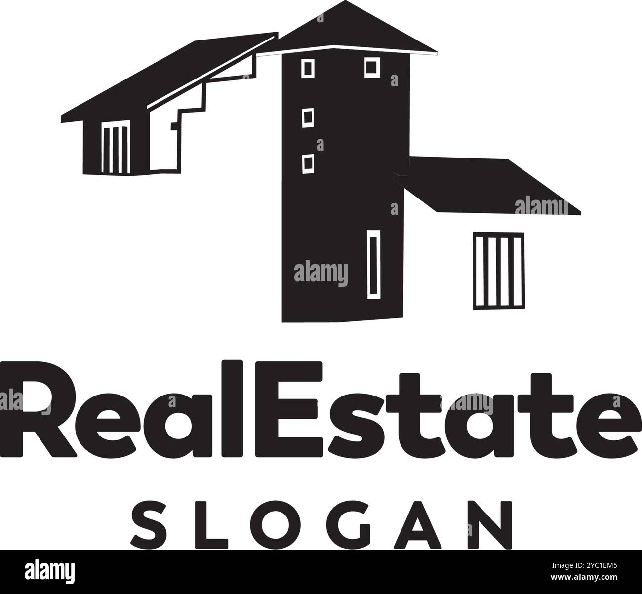 design vettoriale del logo idee creative del marchio aziendale modificabile Illustrazione Vettoriale