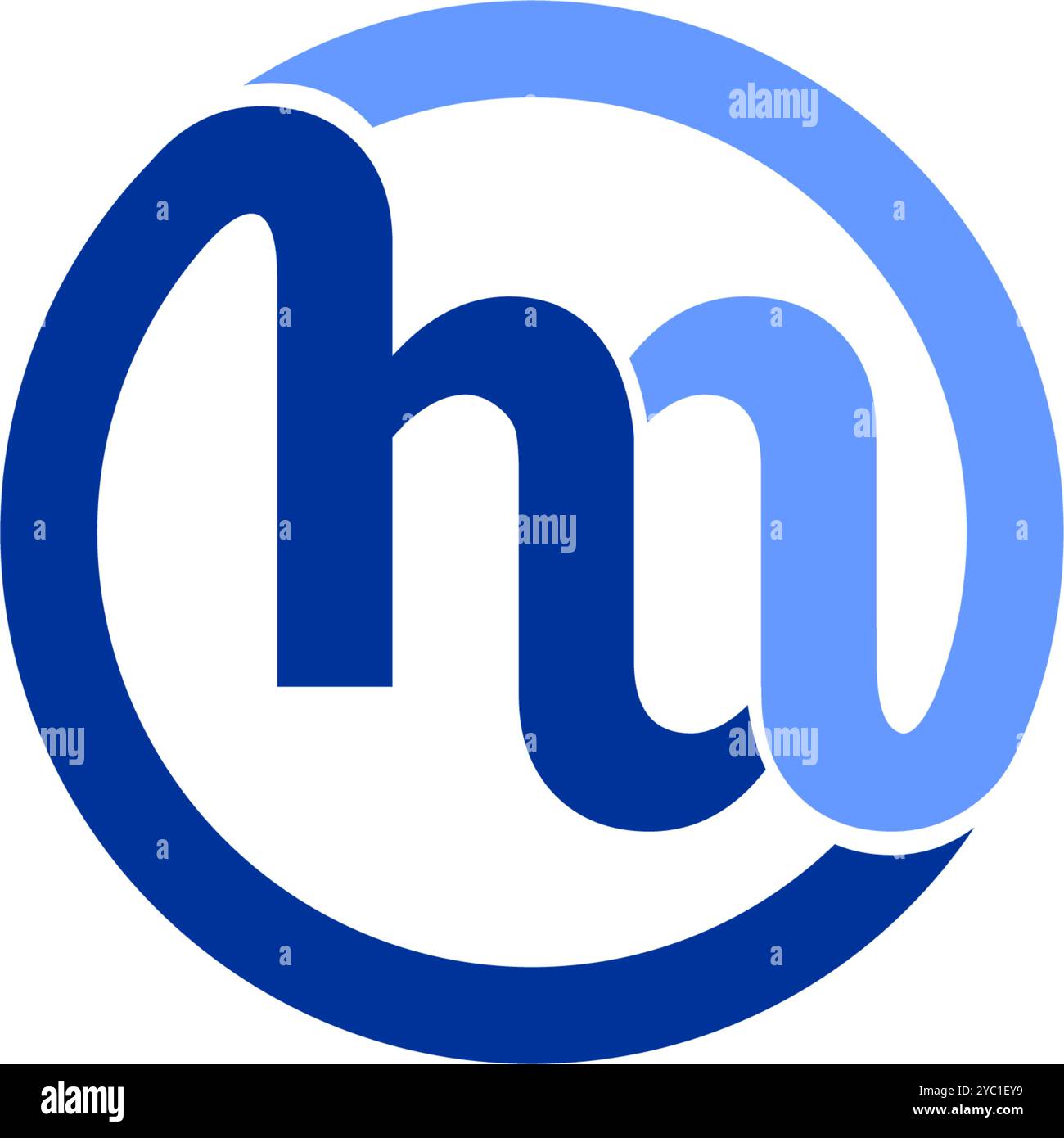 Lettera HM logo design vettoriale marchio aziendale idee creative modificabili Illustrazione Vettoriale