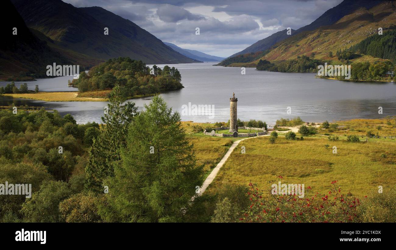 Europa, Scozia, Gran Bretagna, Inghilterra, paesaggio, Glenfinnan Monument, Glenfinnan Foto Stock